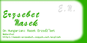 erzsebet masek business card